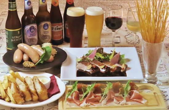 9/16～【５か国コース】ドイツソーセージなど全７品５皿＋世界の樽生3種＋その他30種類飲み放題付き　￥4500【自社ホームページ特典樽生3種スタート】